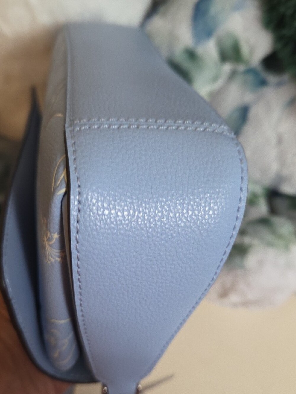 NWT kate spade light blue floral embossed crossbody bag with Silver accents - Picture 12 of 13